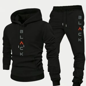 Black-Retro-Letter-Print-Mens-Two-Piece-Set-Casual-Round-Neck-Long-Sleeved-Hooded-Sweatshirt-And-Sweatpants-Set-Suitable-For-Winter-And-Autumn-Sportswear-Set.