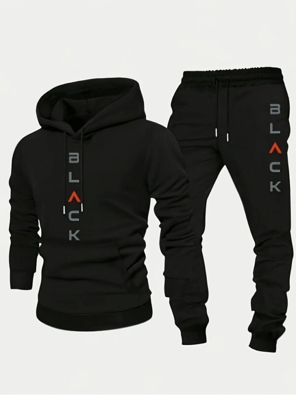 Black-Retro-Letter-Print-Mens-Two-Piece-Set-Casual-Round-Neck-Long-Sleeved-Hooded-Sweatshirt-And-Sweatpants-Set-Suitable-For-Winter-And-Autumn-Sportswear-Set.