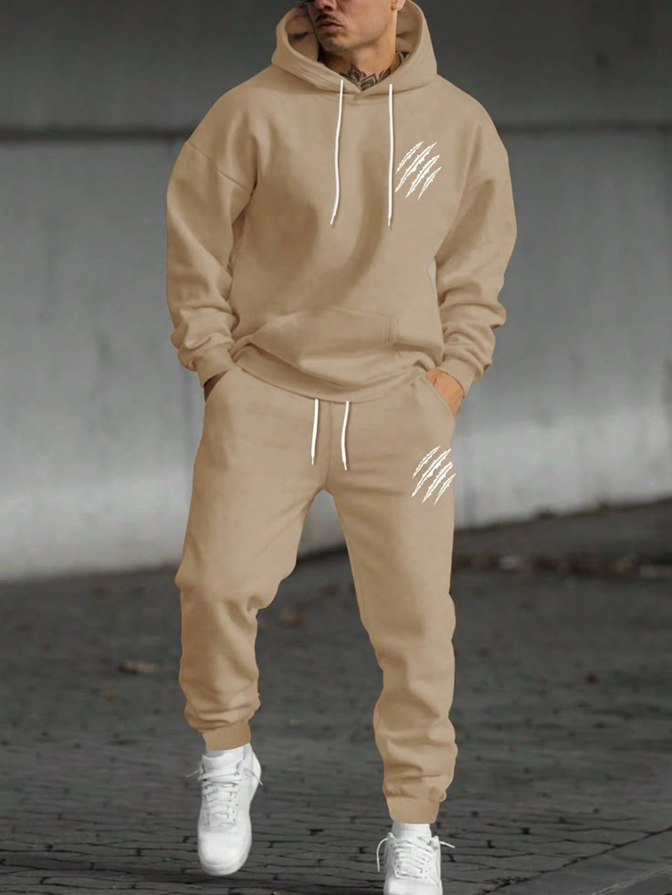 Manfinity-EMRG-Mens-Printed-Hooded-Sweatshirt-And-Sweatpants-Set-With-Drawstring.