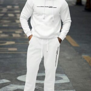 Manfinity-Homme-2pcs-Mens-Letter-Print-Pullover-Hoodie-And-Long-Pants-Set-Minimalist-Style.