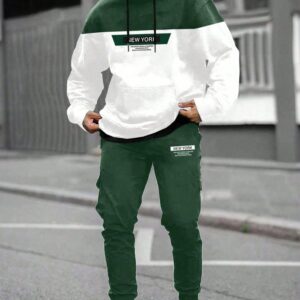 Manfinity-Homme-Mens-Slogan-Printed-Color-Block-Hooded-Sweatshirt-And-Joggers-Two-Pieces-Set-With-Drawstring-Mens-Jogger-Setmen-2-Pieces-Sweatsuitmen-Jogger-Setsgreen-Outfit-Men.