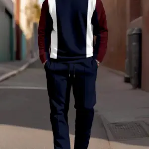 Mens-Simple-Colorblock-Round-Neck-Casual-Sports-Set-0155.