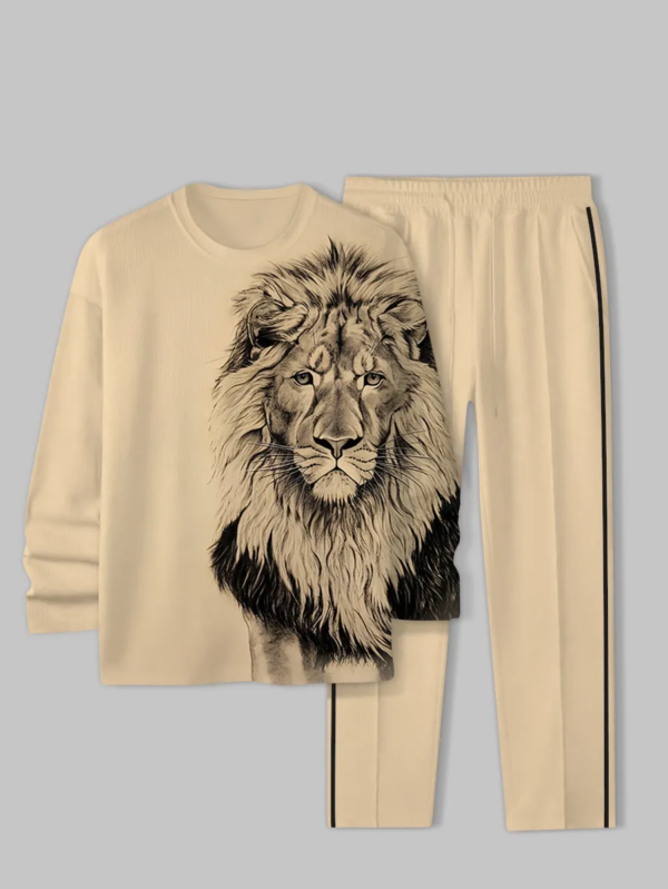 2Pcs-Mens-Casual-Hoodie-Sweatpants-Set-Long-Sleeved-MILANO-Print-Tracksuit-For-All-Seasons. - Image 2