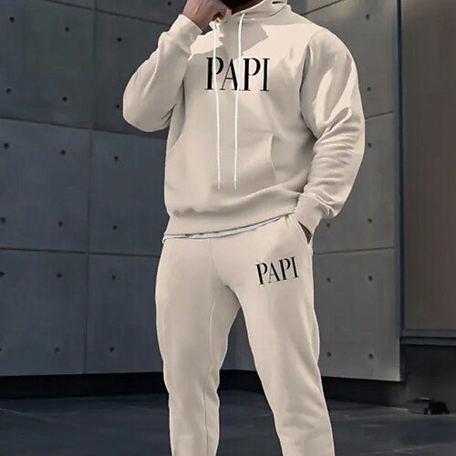 Mens-Text-Number-2pcs-3D-Sweatshirt-Sets-Tracksuit-Hoodie-Sweatshirt-Long-Sleeve-Long-pants-Hooded-Casual-Daily-Athleisure-3D-Print-Spring-Fall-Winter-Brown.