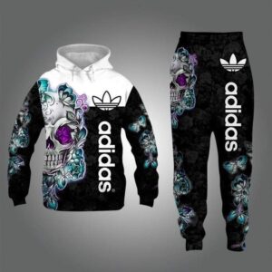Skull Floral sweat shirt and pant.
