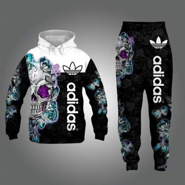 Skull Floral sweat shirt and pant.