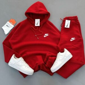 Red Nike superior sweat shirt and pant